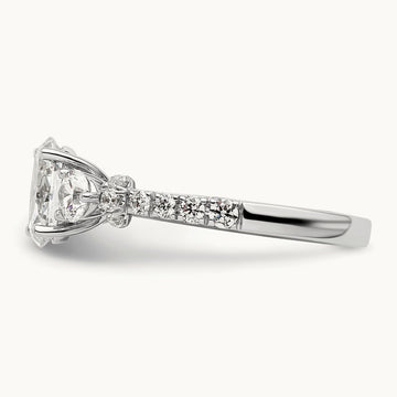 Semi-Mount Engagement Ring, 0.75 ct tw Lab-Grown Diamond