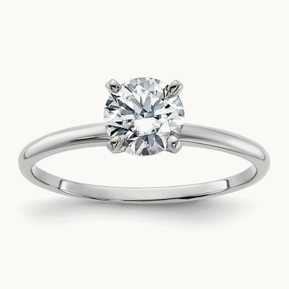 Round Solitaire Engagement Ring, 0.75 ct tw Lab-Grown Diamond — 14K White Gold