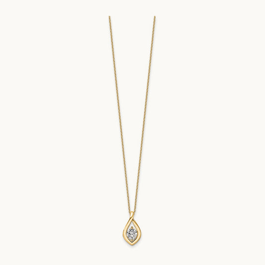 Necklace, 0.75 ct tw Lab-Grown Diamond — 14K Yellow Gold