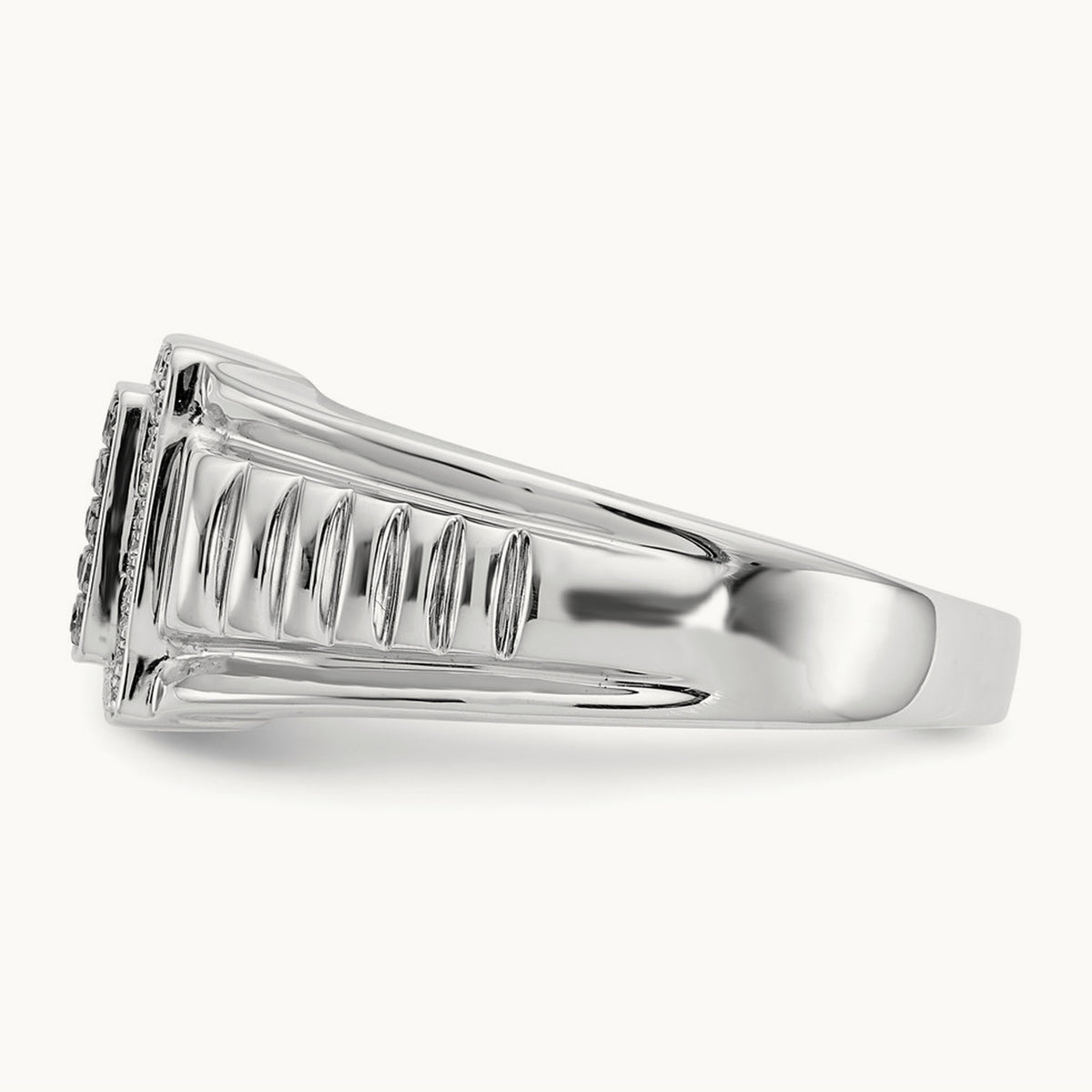 Black and Diamond Mens Ring — photo set