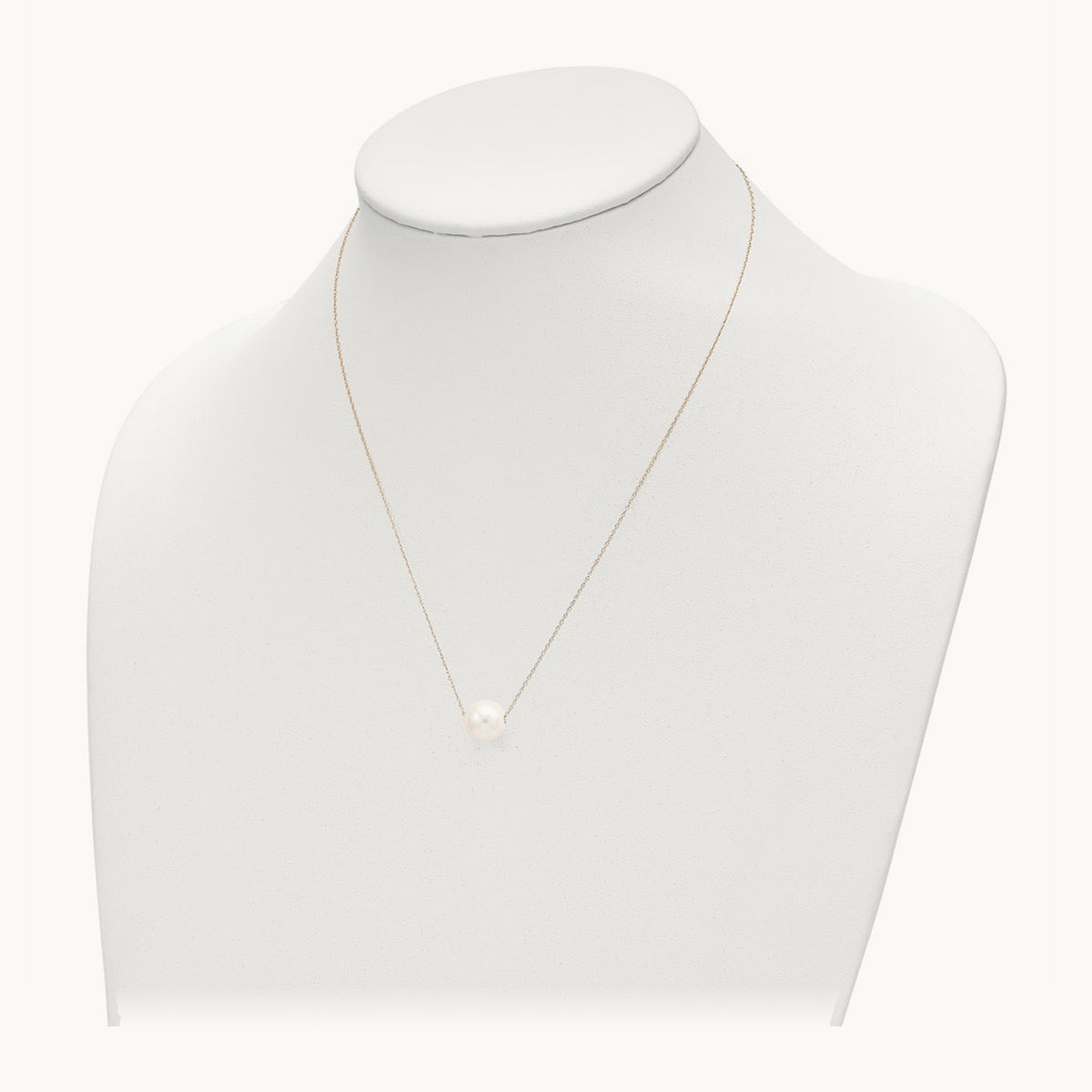 10- Semi-Round Freshwater Cultured Pearl Rope Necklace — 14K Yellow Gold