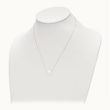 10- Semi-Round Freshwater Cultured Pearl Rope Necklace — 14K Yellow Gold