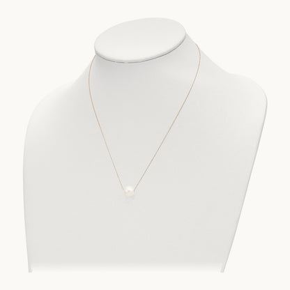 10- Semi-Round Freshwater Cultured Pearl Rope Necklace — 14K Yellow Gold