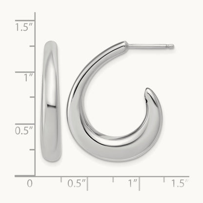 RH- Polished Post J-Hoop Earrings — Leslie's — photo set