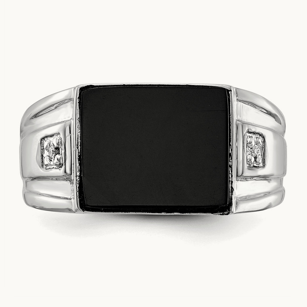 AA Diamond men's ring, 14K White Gold