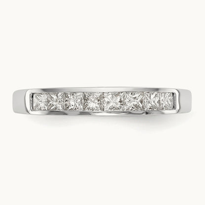 Diamond Wedding Band, 14K White Gold