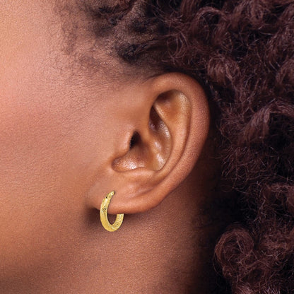 Polished and Diamond-cut Hoop Earrings — photo set