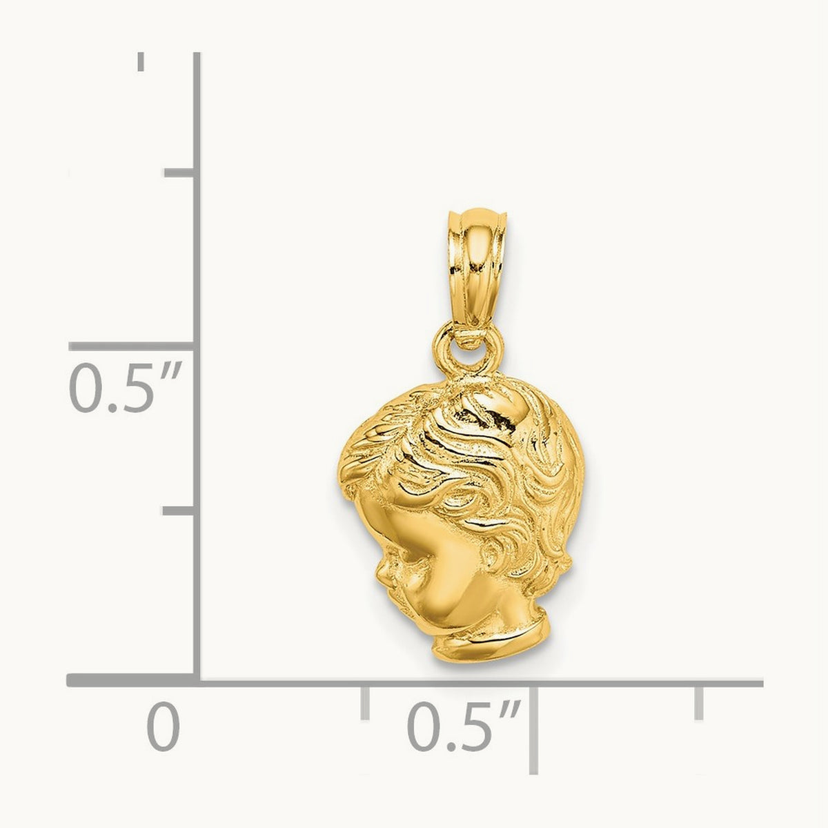 Boy Head Charm — 15.8mm