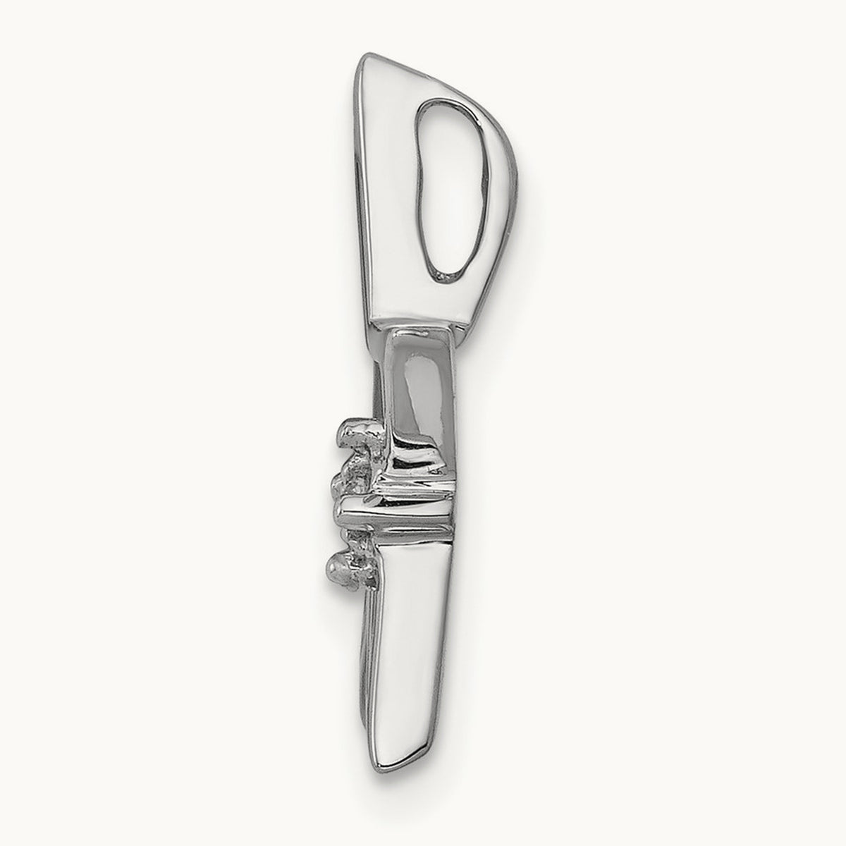 .01ct. Diamond Star Chain Slide, 14K White Gold