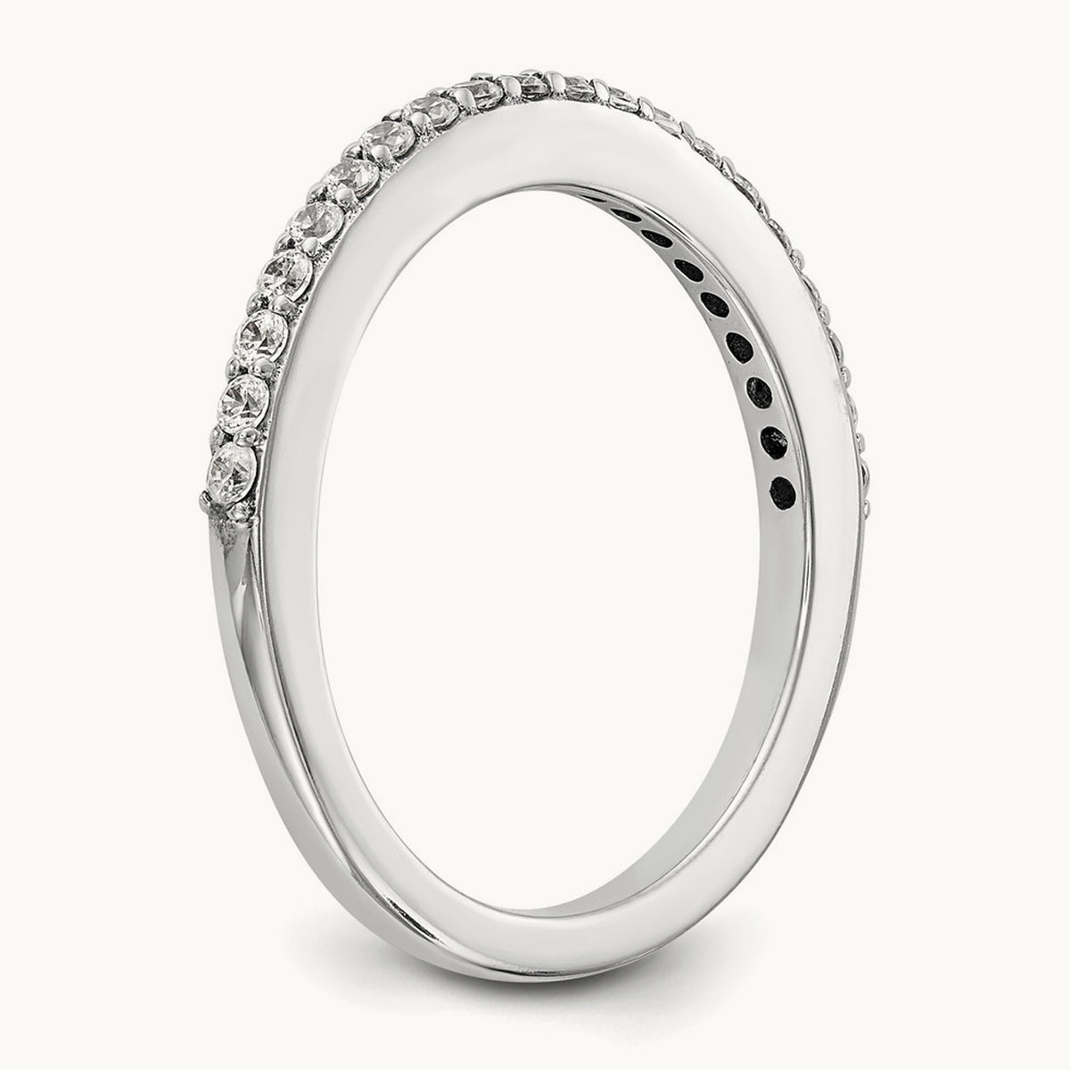 Diamond Wedding Band, 14K White Gold