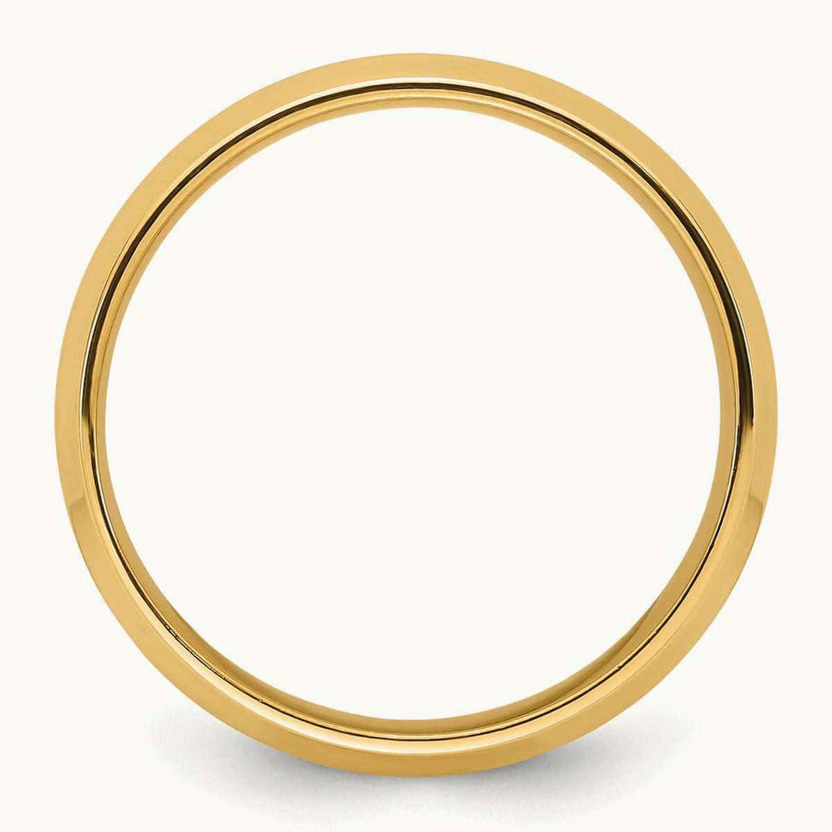 Bevel Edge Comfort Fit Band — 14K Yellow Gold, 7mm