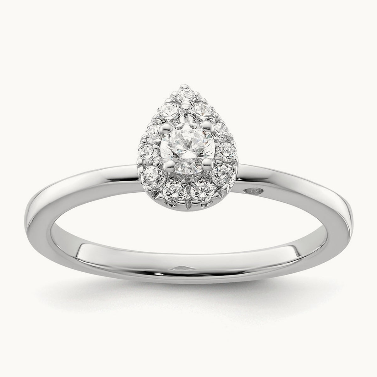Petite Halo Engagement Ring, 0.25 ct tw Lab-Grown Diamond