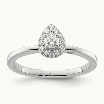 Petite Halo Engagement Ring, 0.25 ct tw Lab-Grown Diamond