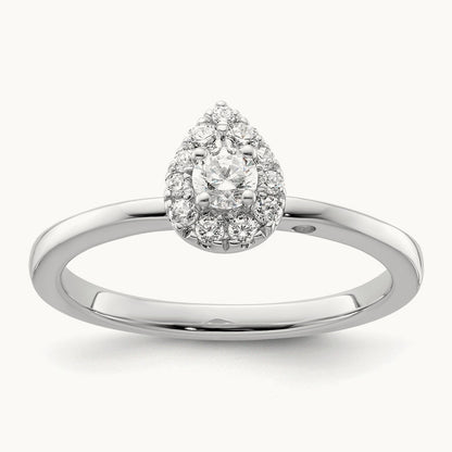 Petite Halo Engagement Ring, 0.25 ct tw Lab-Grown Diamond