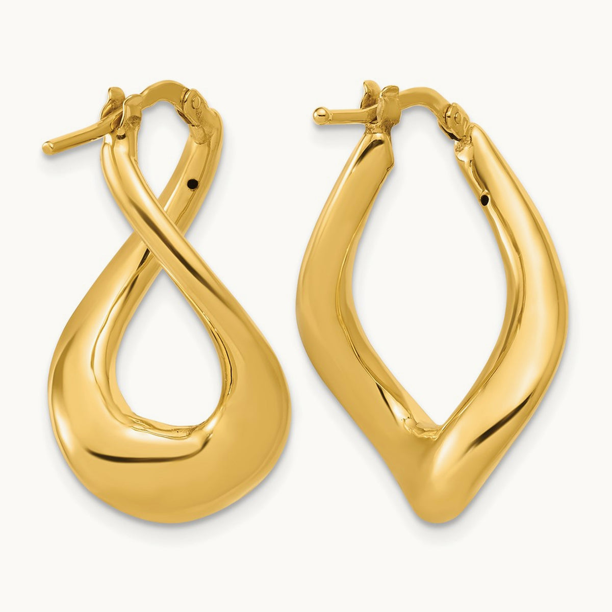 Polished Twist Hoop Earrings — Leslie's — photo set
