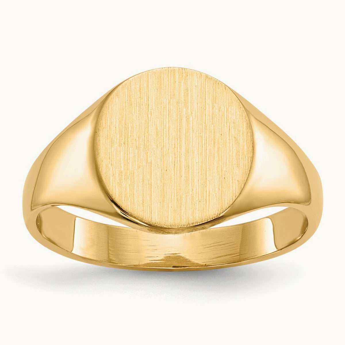 9.5x10. Closed Back Signet Ring, 0mm, 14K