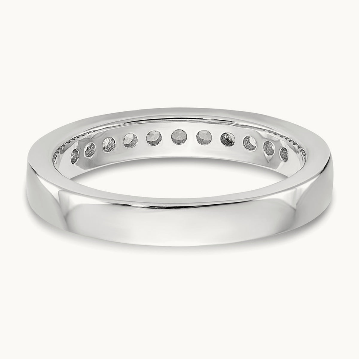 11- Stone Closed Channel Band Mounting, 1.9mm, 14K White Gold