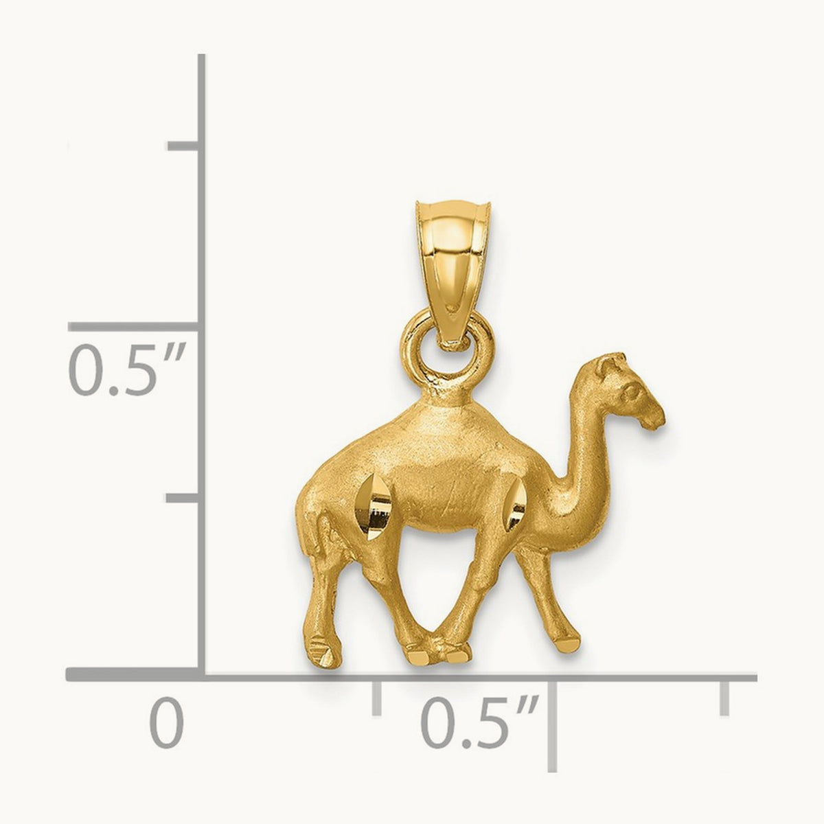 D/C Camel Pendant, 14K