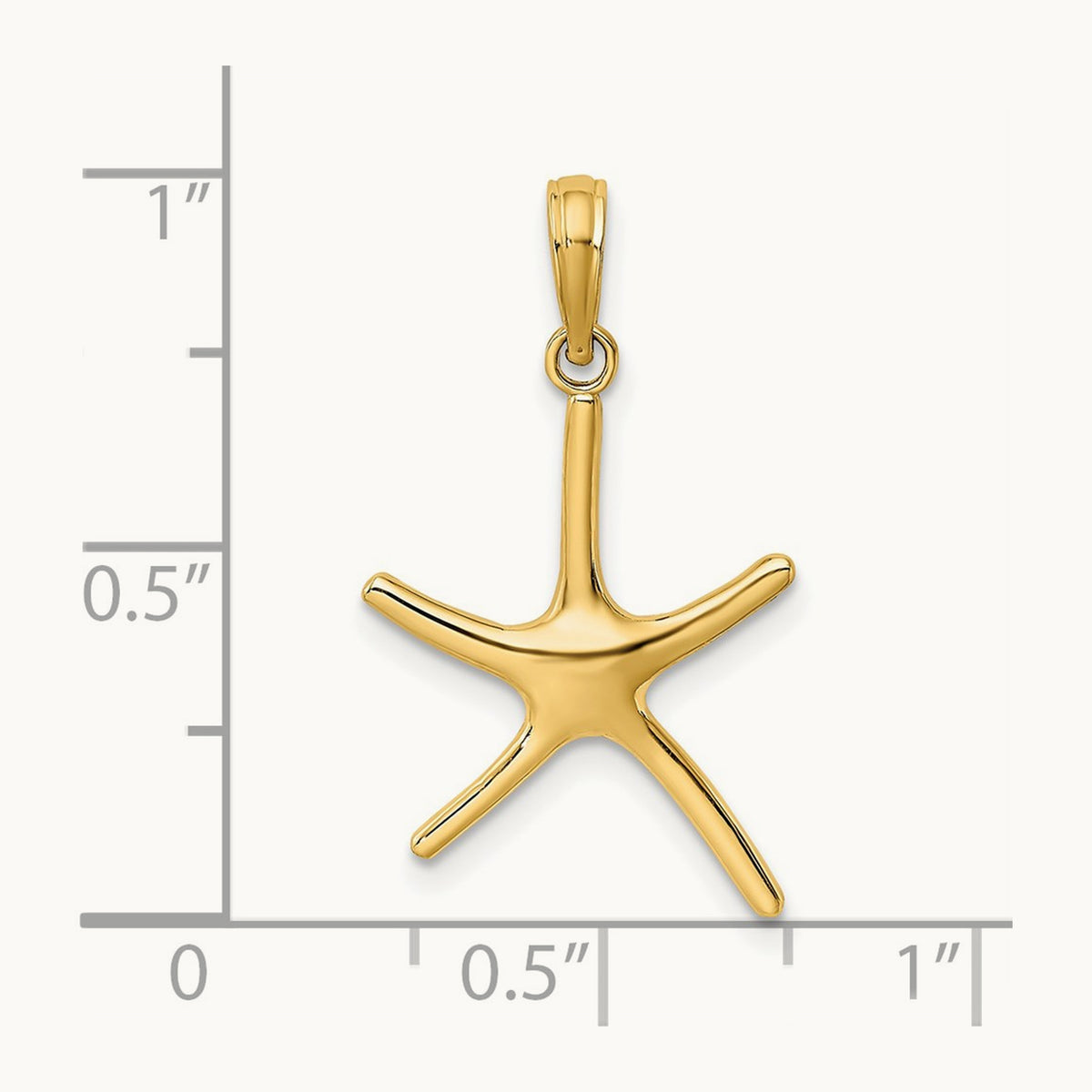 Dancing Starfish Charm — 14K Yellow Gold