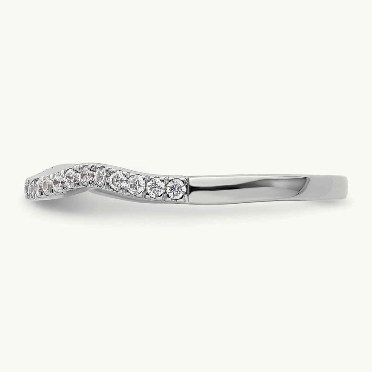Contoured Wedding Band — 1/7 ct, 7
