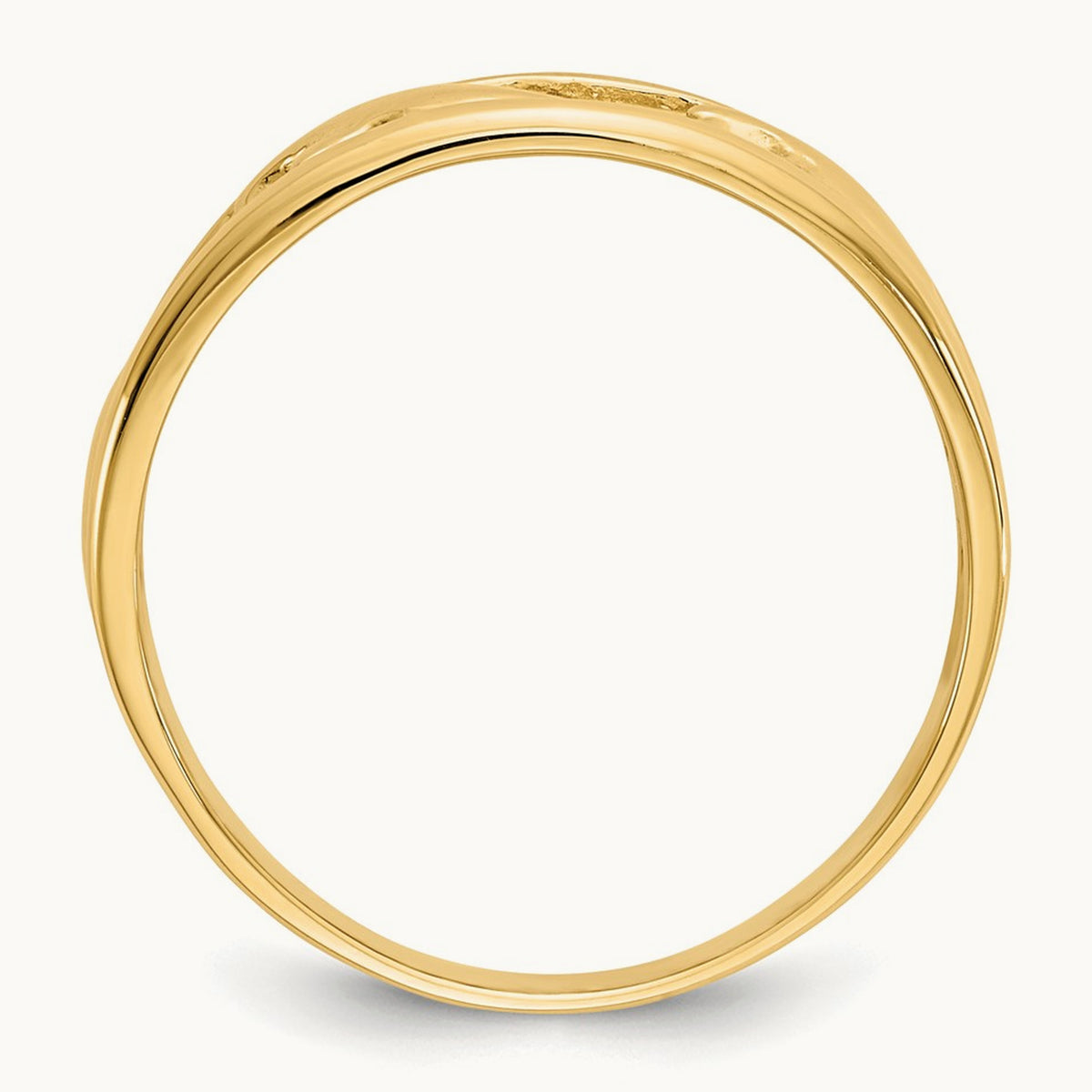 Triple Dolphin Band Ring, 14K