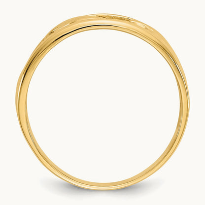 Triple Dolphin Band Ring, 14K