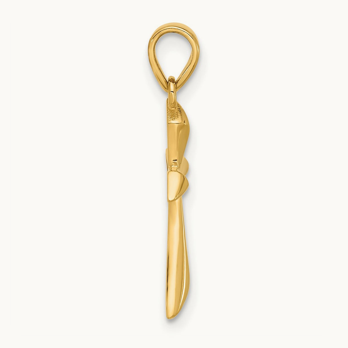 Polished Cross Pendant, 14K