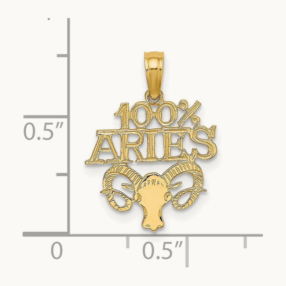100% ARIES Zodiac Charm, 14K