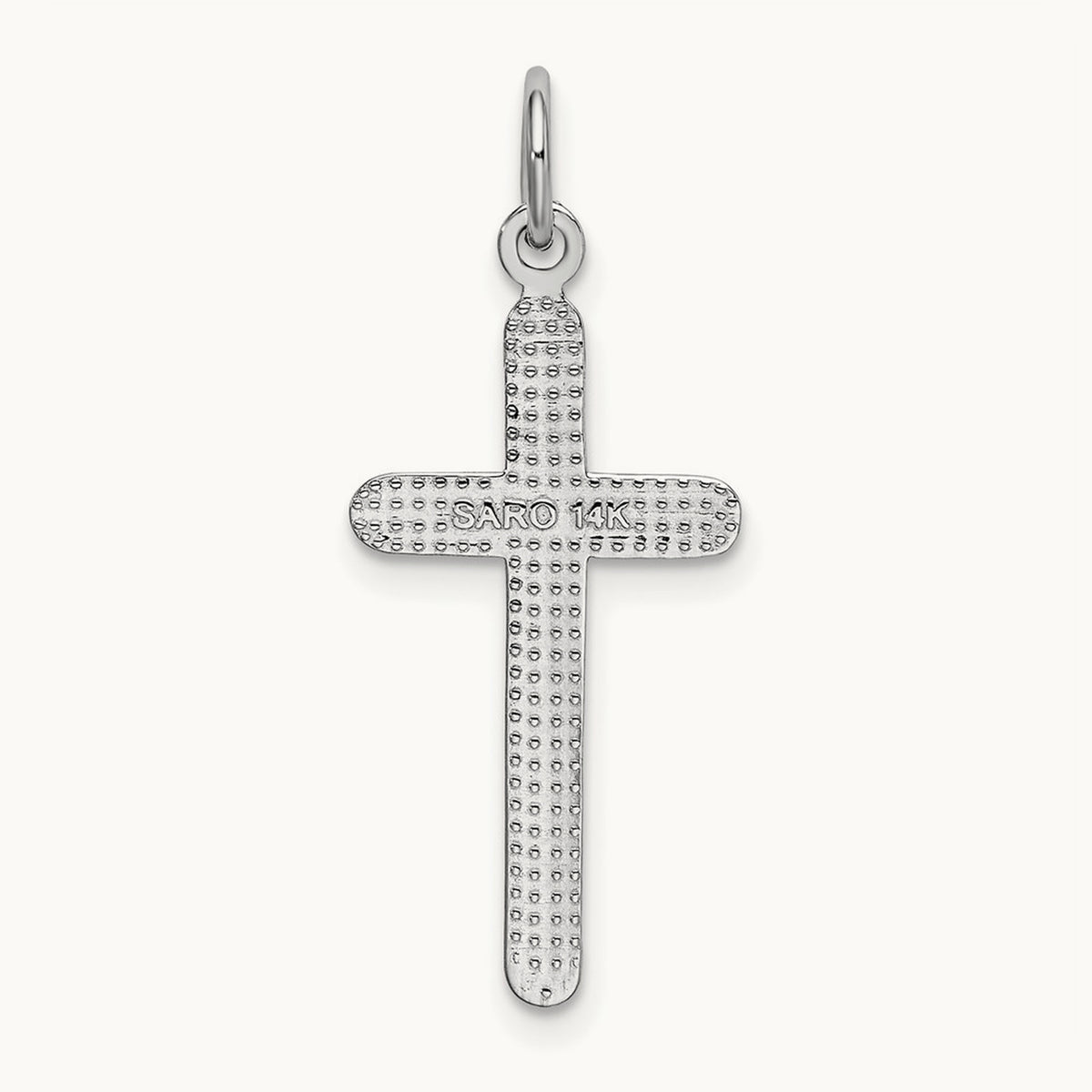 Cross Pendant, 14K White Gold