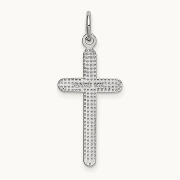 Cross Pendant, 14K White Gold