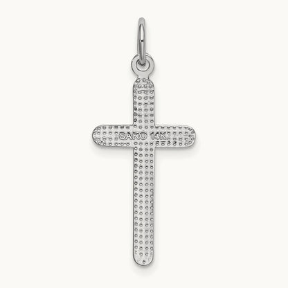 Cross Pendant, 14K White Gold