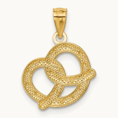 Pretzel Pendant, 14K