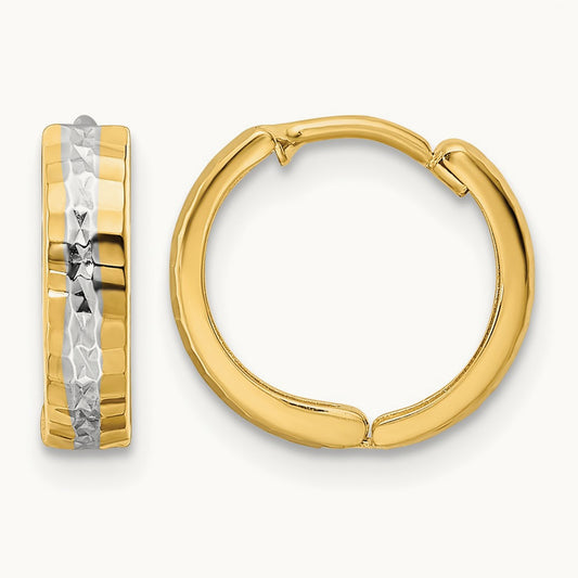 w/ Diamond-cut Hinged Hoop Earrings — photo set