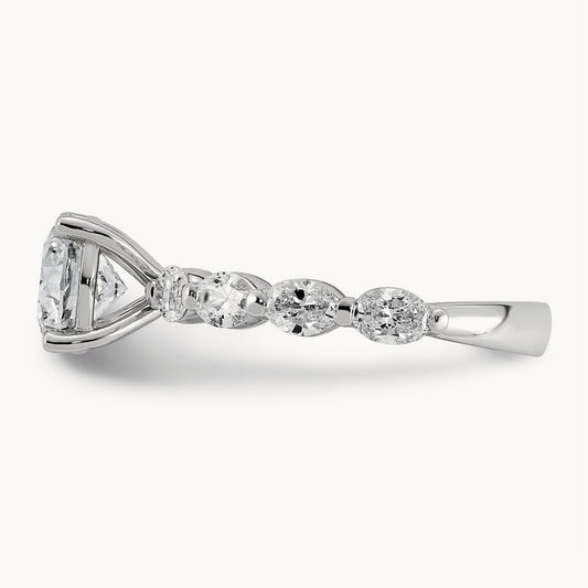 Rd Center Engagement Ring, 2 5/8-5 1/2 ct Lab-Grown Diamond