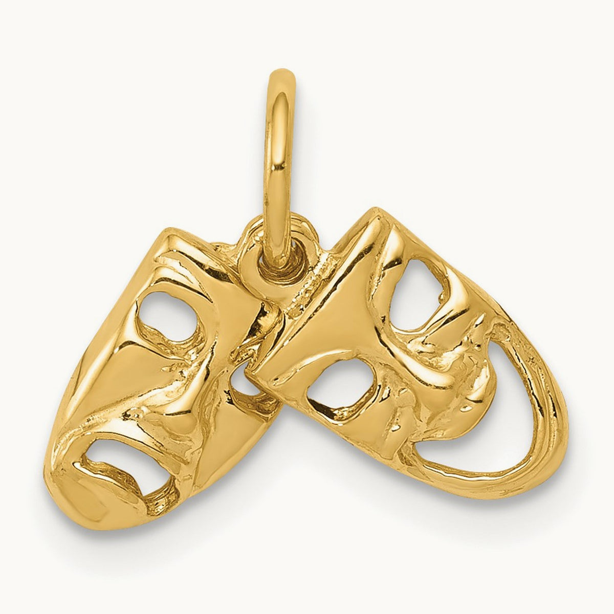 Comedy/Tragedy 2-Piece Charm, 14K