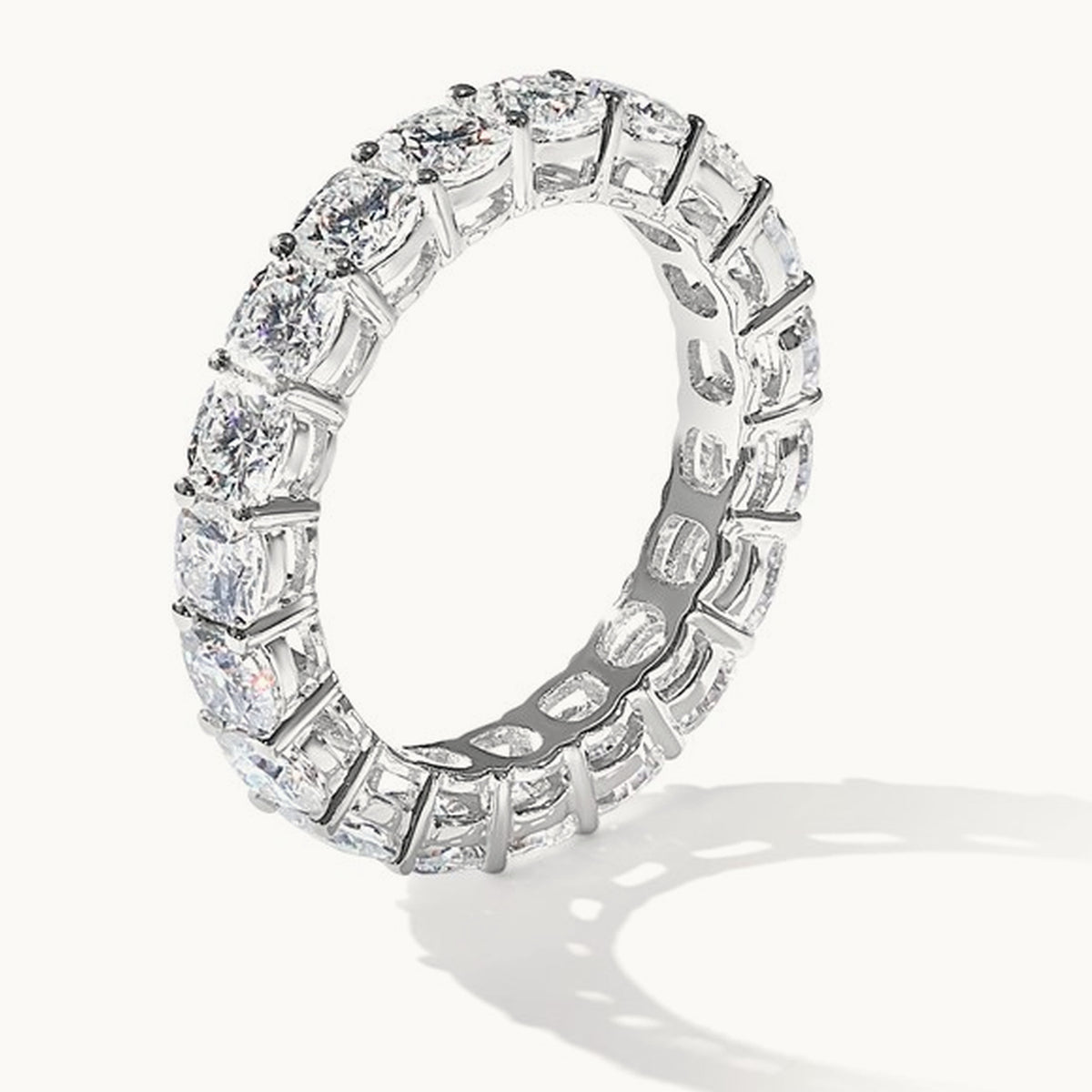 Cushion Eternity Band, 3.50 ct tw Lab-Grown Diamond — 14K White Gold