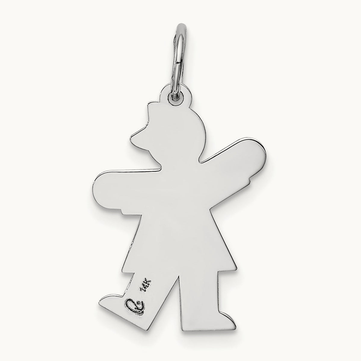 Kid Charm — 14K White Gold