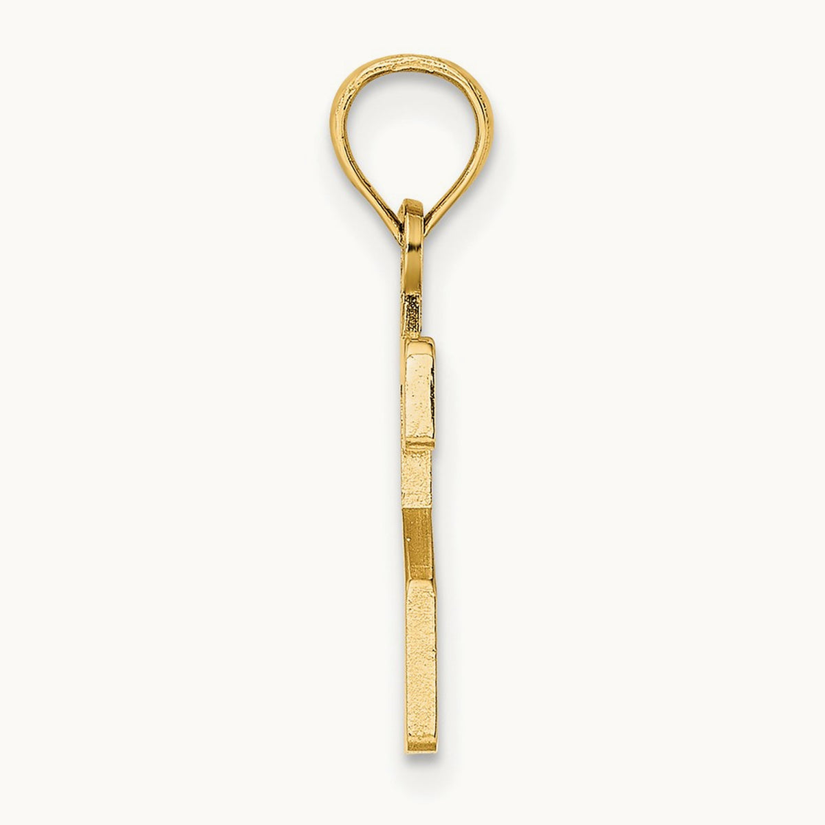 Polished Number 2 Pendant — 14K Yellow Gold, 18.44mm