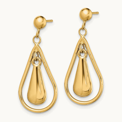 Polished Dangle Post Earrings — photo set
