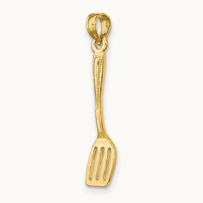 3-D Polished Spatula Charm, 14K