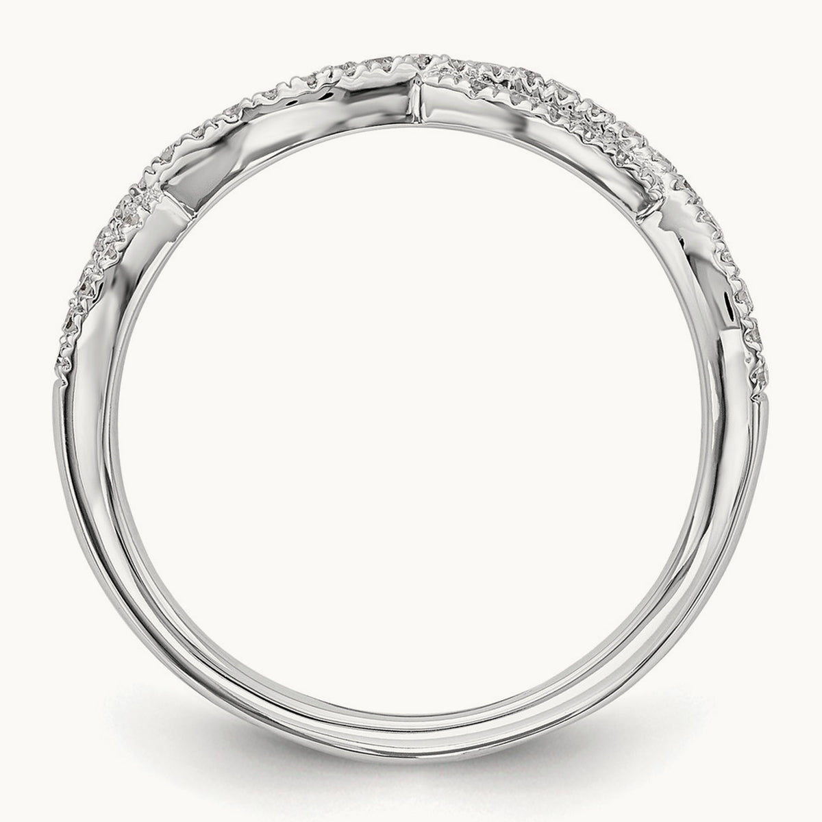 Diamond Wedding Band, 14K White Gold