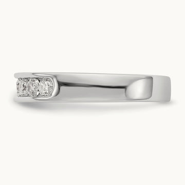 8-Stone Diamond Channel Band, 14K White Gold