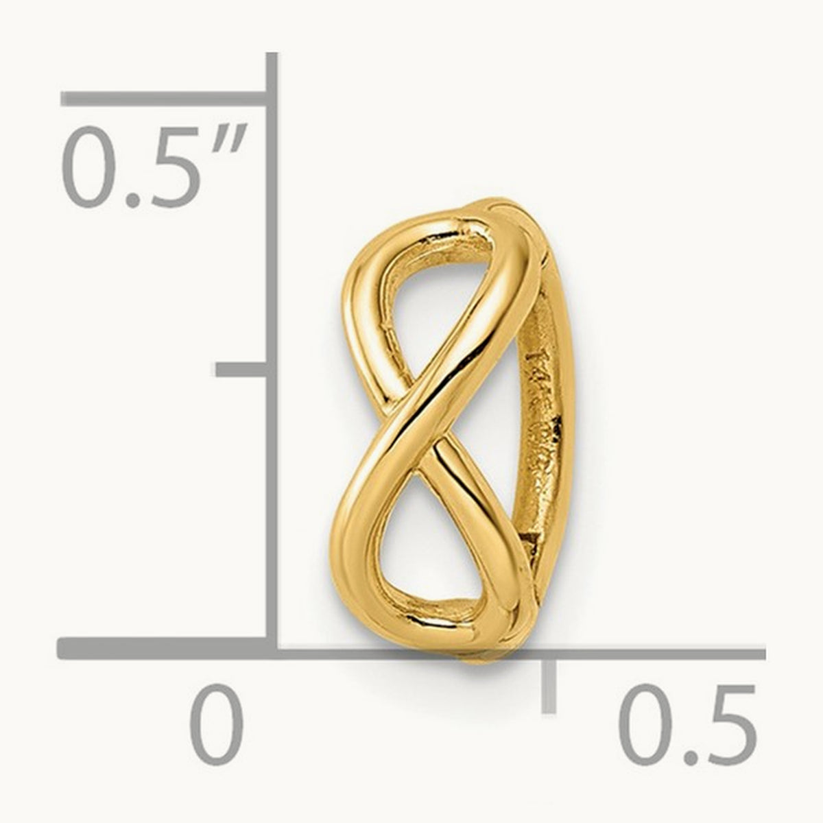 16 Gauge Infinity Symbol Cartilage Ring, 14K