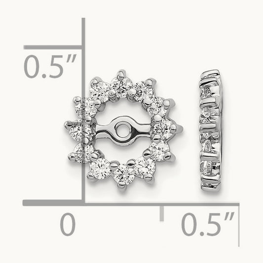 AA Diamond Earring Jacket, 14K White Gold