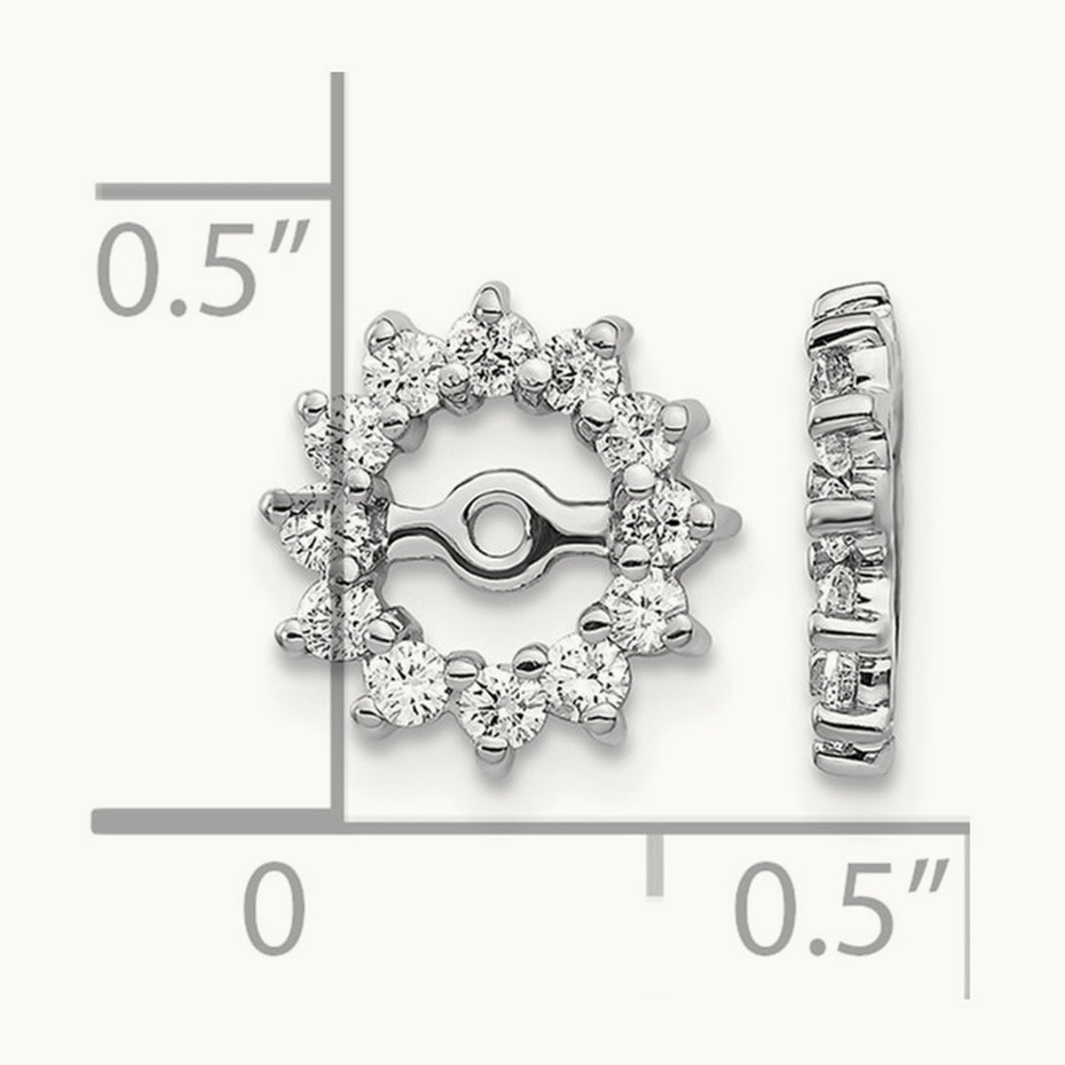 Earring Jacket, 0.50 ct tw Lab-Grown Diamond