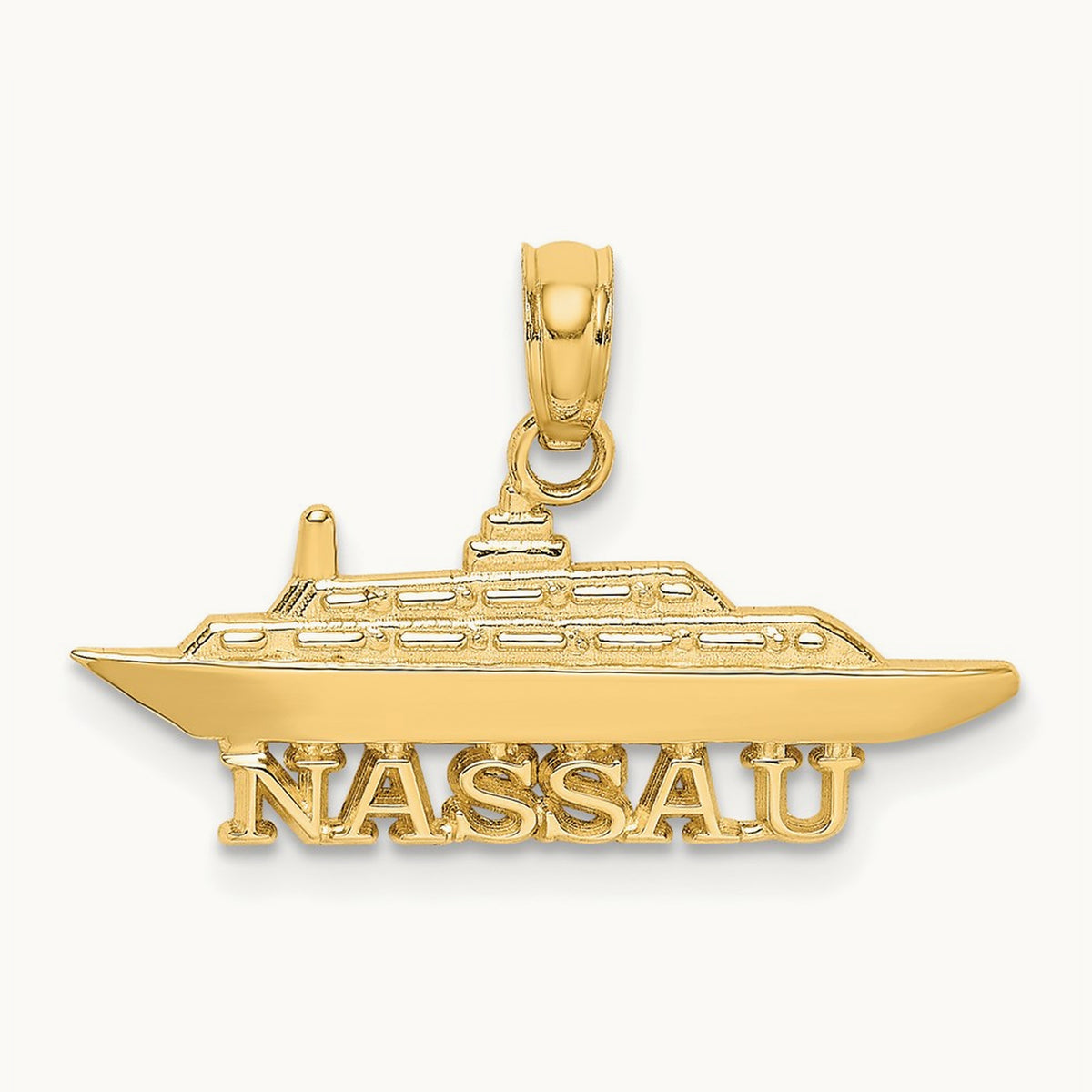 NASSAU Cruise Ship Charm, 14K
