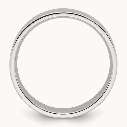 Standard Flat Comfort Fit Band, 10mm, 10K White Gold