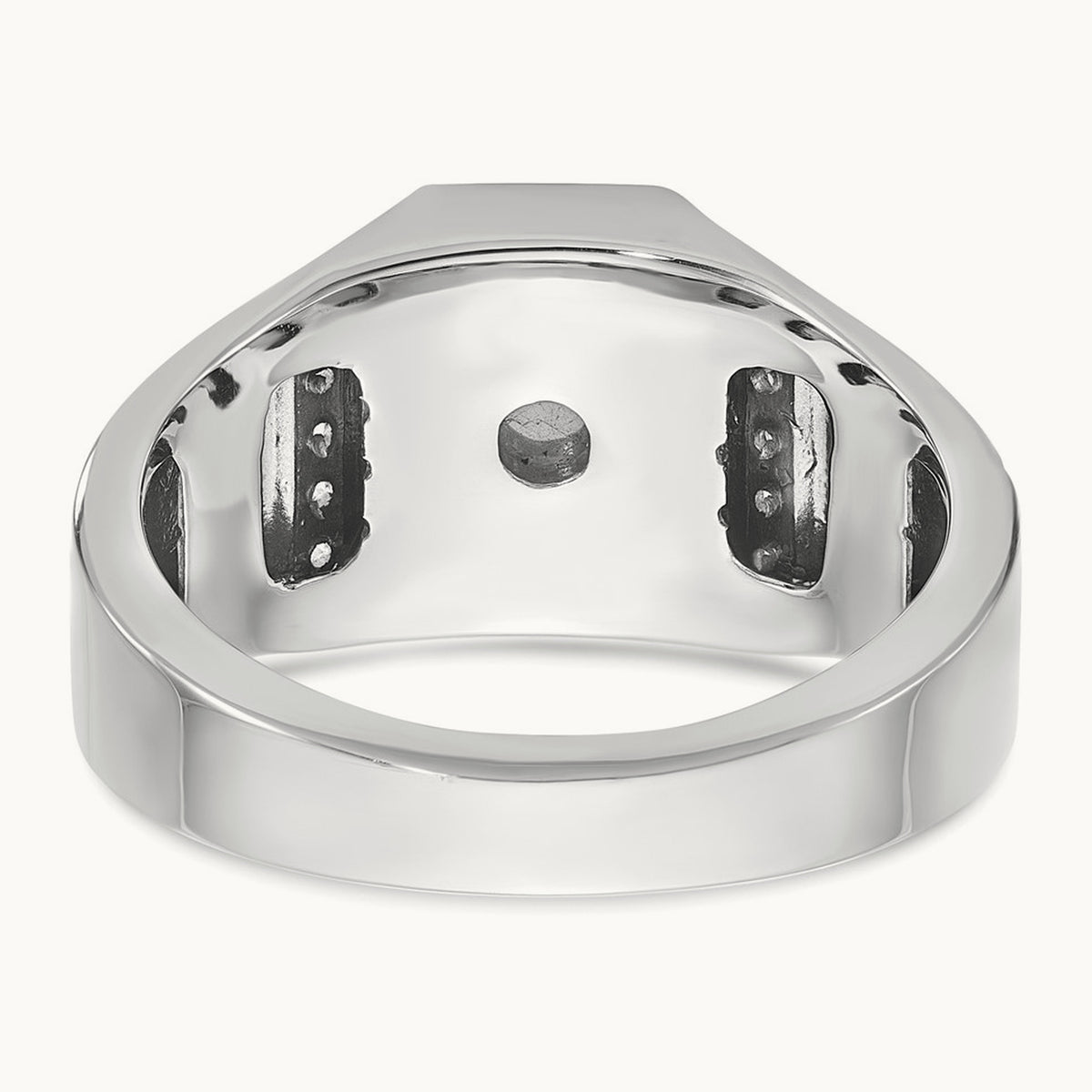 IBGoodman Sapphire Doublet/Diamond Complete Ring, 14K White Gold