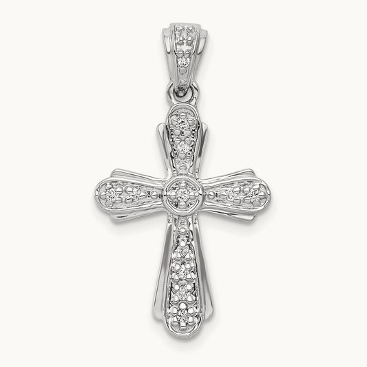 1/10ct. Diamond Cross Pendant — photo set