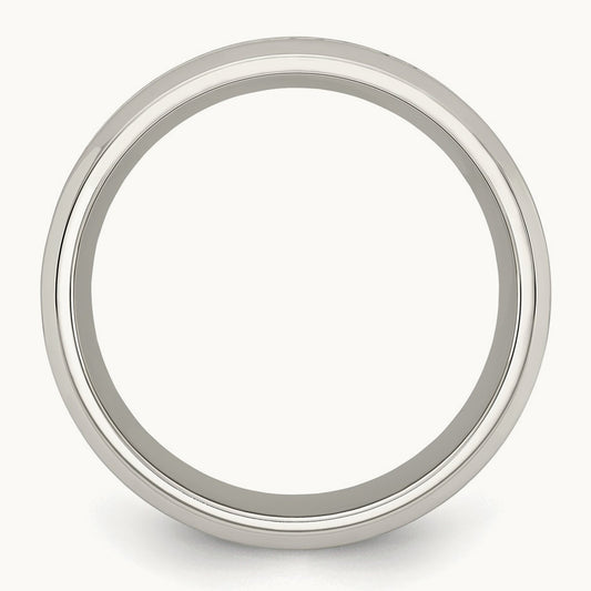 Polished with Yellow IP-plated Inlay Design Band, 8mm, Stainless Steel